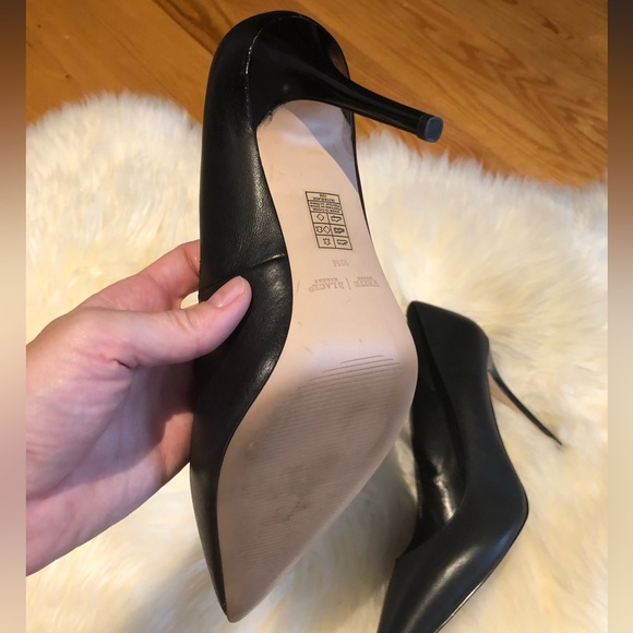 WHBM black heels, sz 10 - Picture 4 of 9